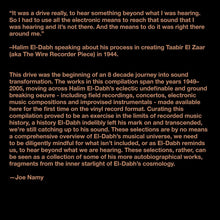Load image into Gallery viewer, Halim El - Dabh – The Wondrous Reverberations of Halim El - Dabh - ElMuelle1931
