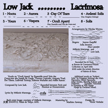 Load image into Gallery viewer, Low Jack – Lacrimosa - ElMuelle1931
