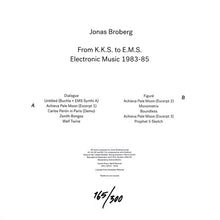 Load image into Gallery viewer, Jonas Broberg – From K.K.S. To E.M.S. Electronic Music 1983-85 - ElMuelle1931
