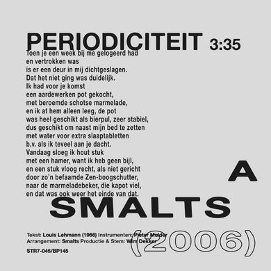 Smalts / Human Flesh ‎– Periodiciteit / En De Stad - ElMuelle1931
